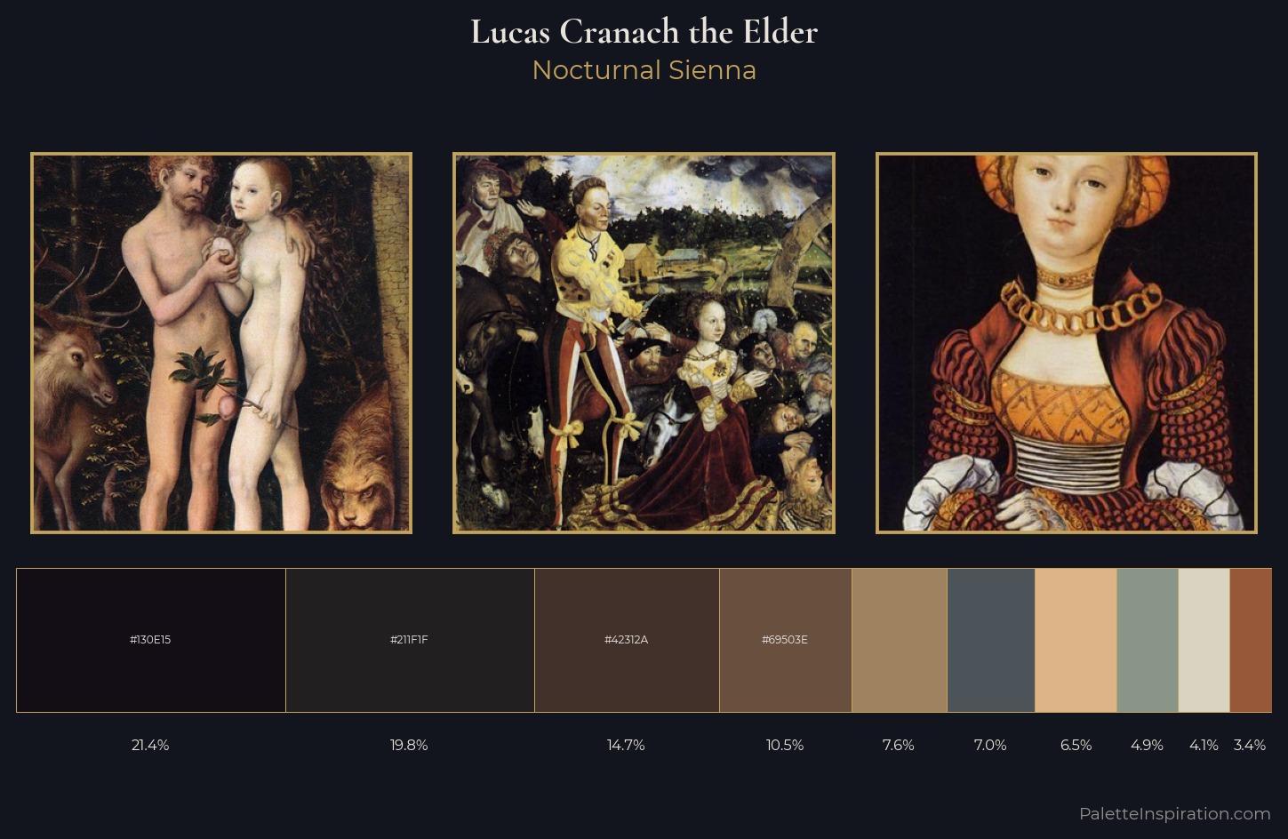 Lucas Cranach the Elder Palette 11 — Nocturnal Sienna