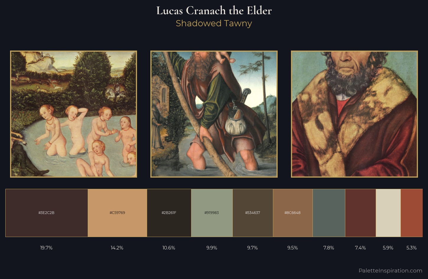 Lucas Cranach the Elder Palette 12 — Shadowed Tawny