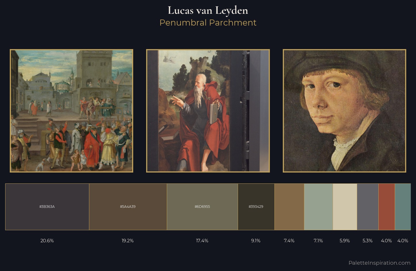Lucas van Leyden Palette 4 — Penumbral Parchment