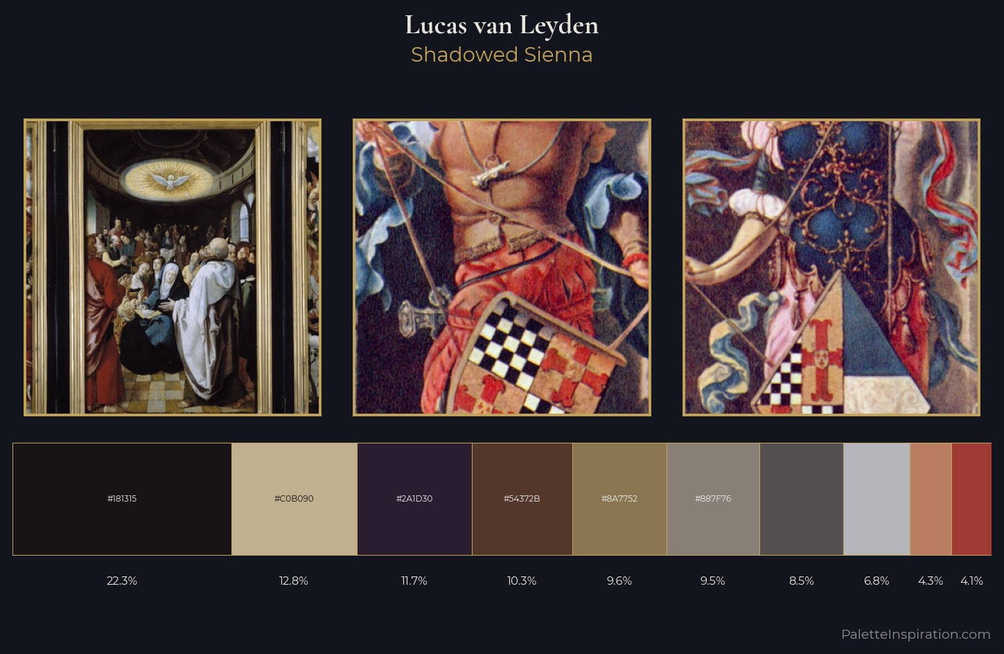 Lucas van Leyden Palette 6 — Shadowed Sienna