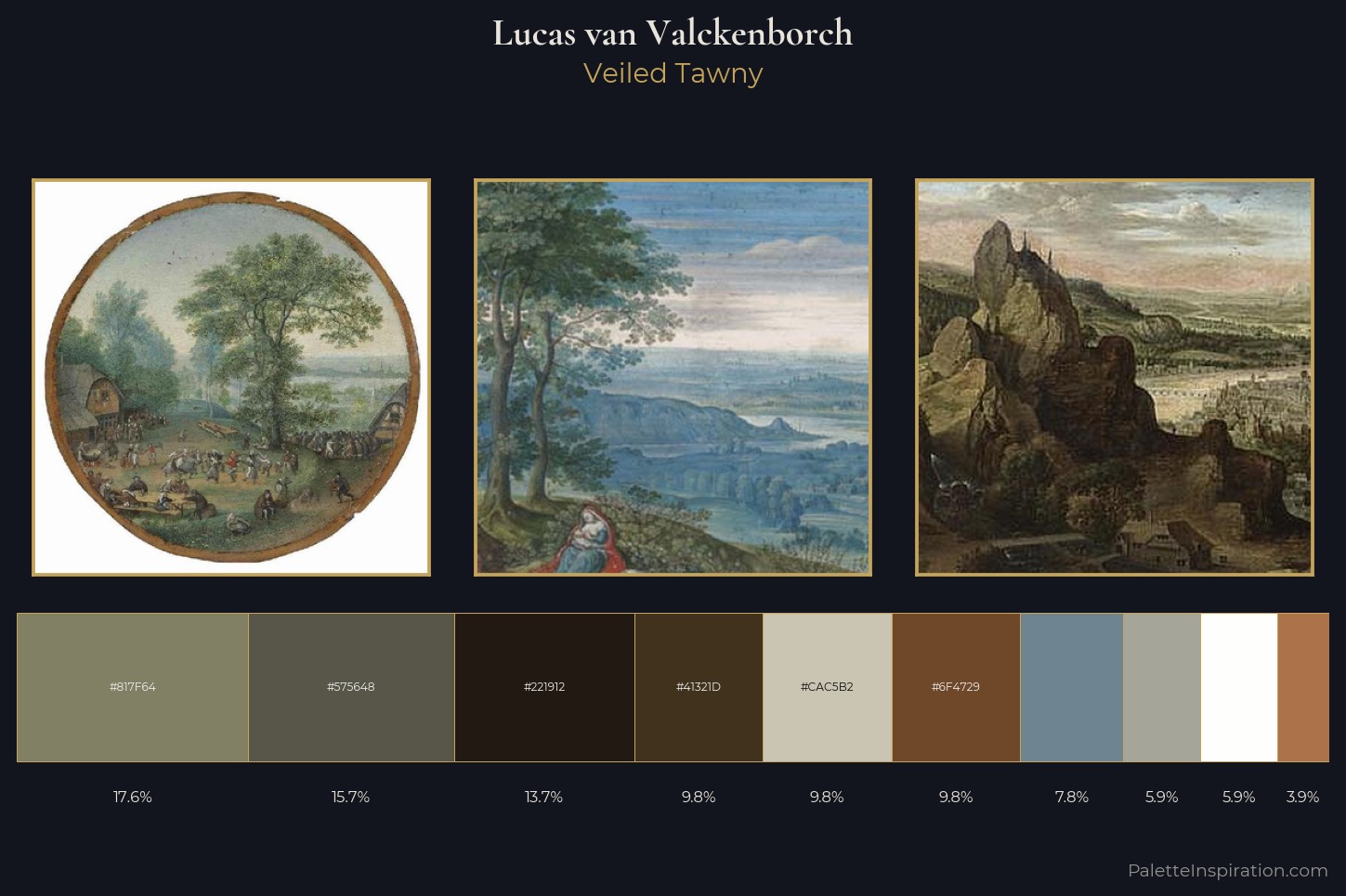 Lucas van Valckenborch Master Palette — Veiled Tawny