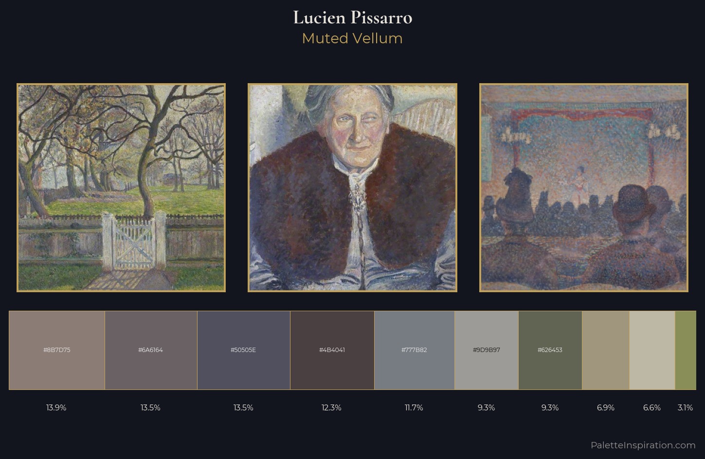 Lucien Pissarro Palette 9 — Muted Vellum