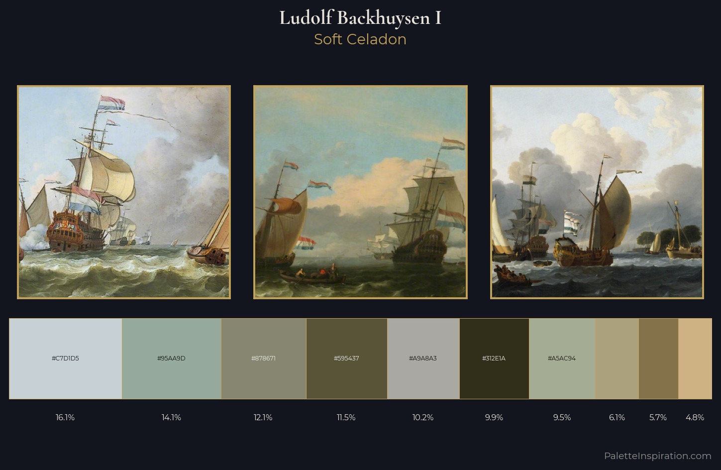 Ludolf Backhuysen I Palette 1 — Soft Celadon