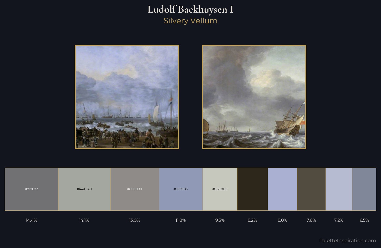 Ludolf Backhuysen I Palette 2 — Silvery Vellum
