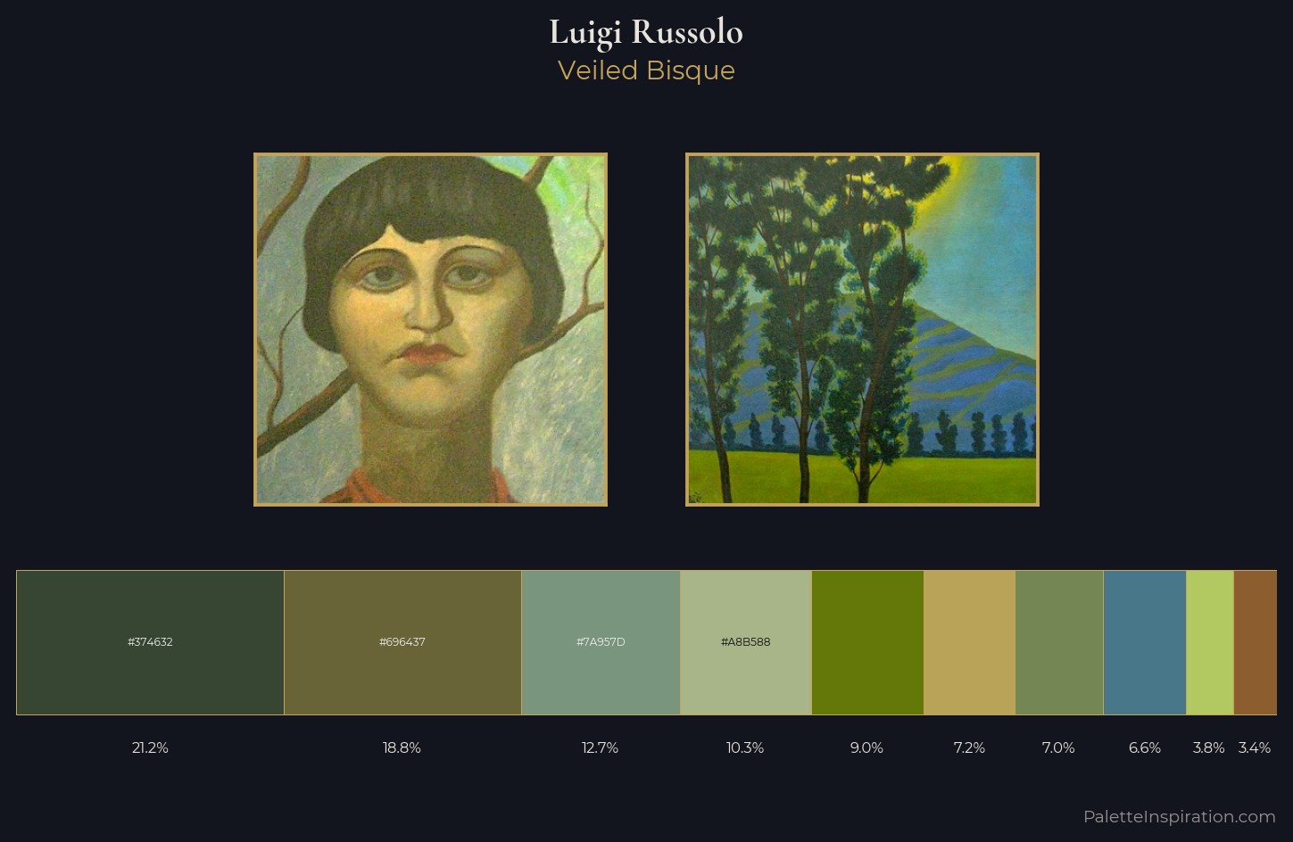 Luigi Russolo Palette 1 — Veiled Bisque