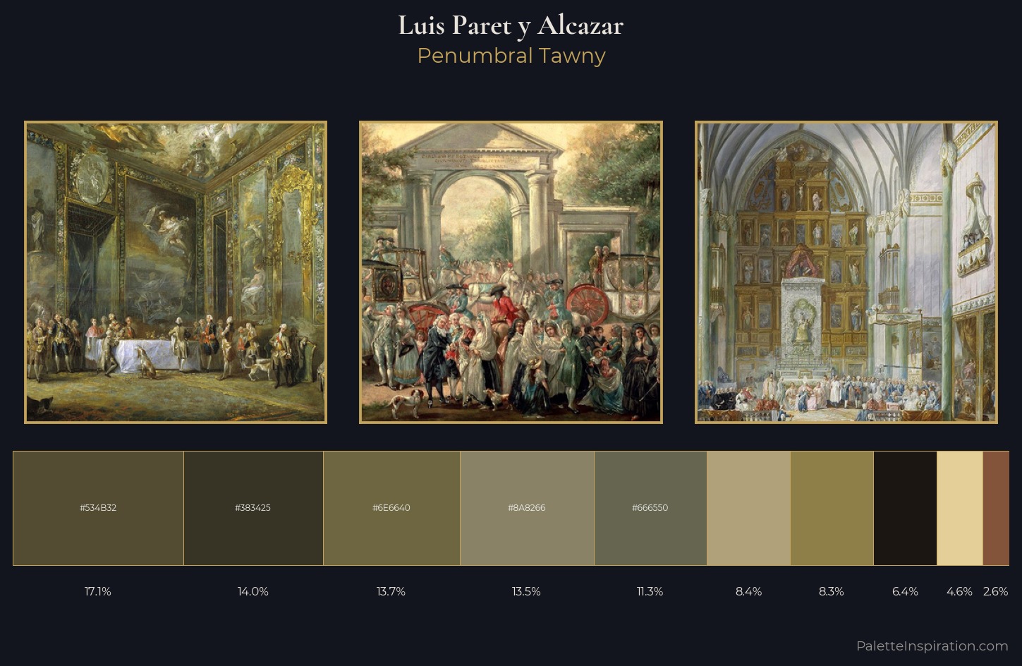 Luis Paret y Alcazar Palette 5 — Penumbral Tawny