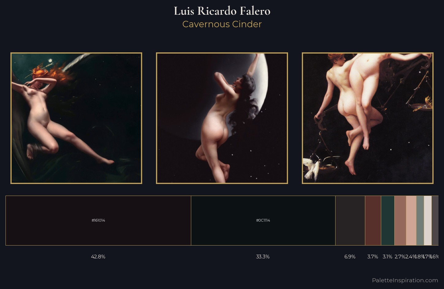 Luis Ricardo Falero Palette 5 — Cavernous Cinder