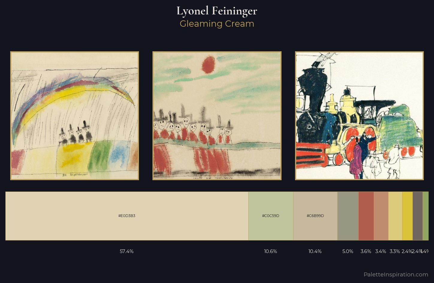 Lyonel Feininger Palette 1 — Gleaming Cream