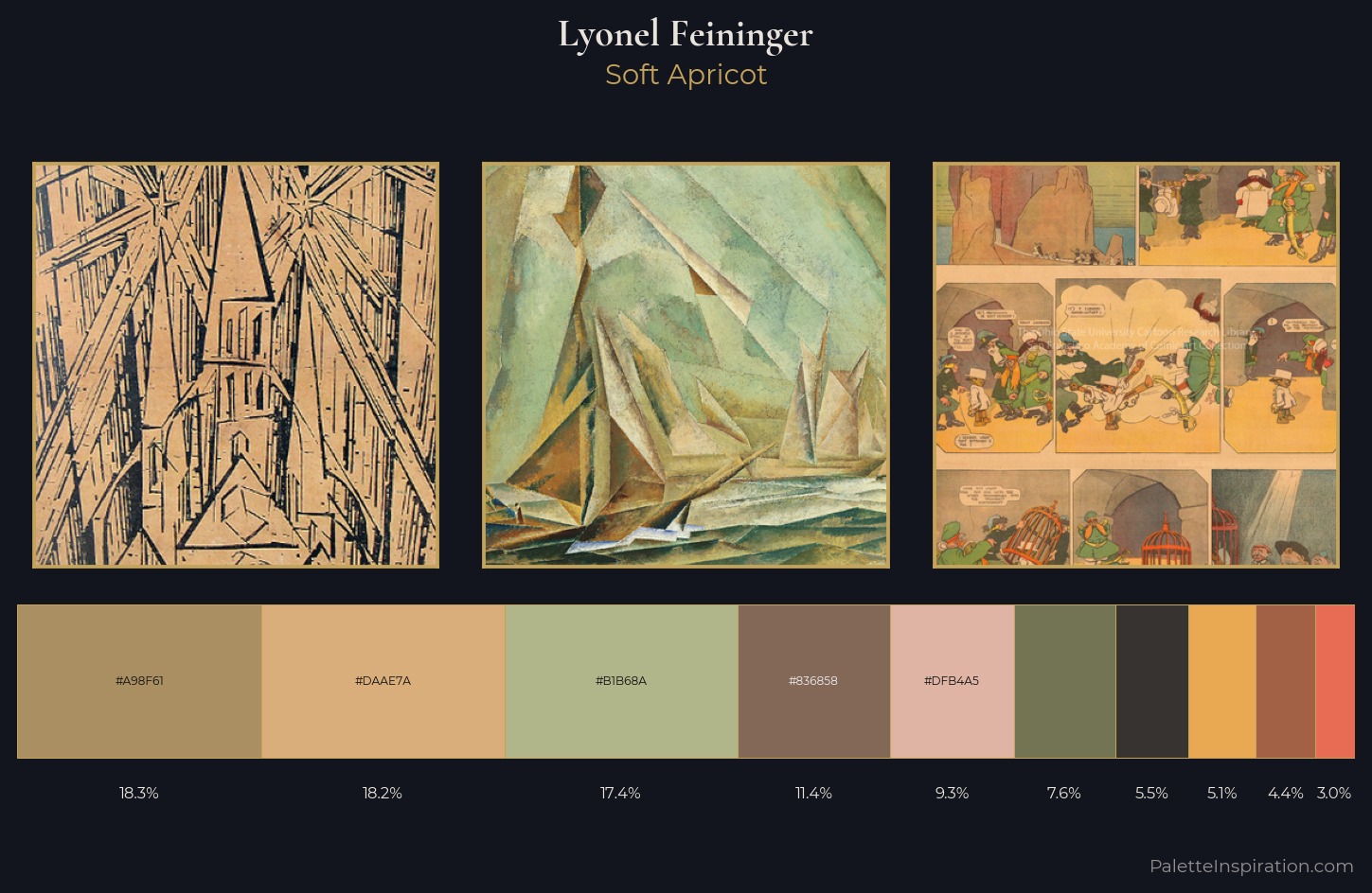 Lyonel Feininger Palette 2 — Soft Apricot