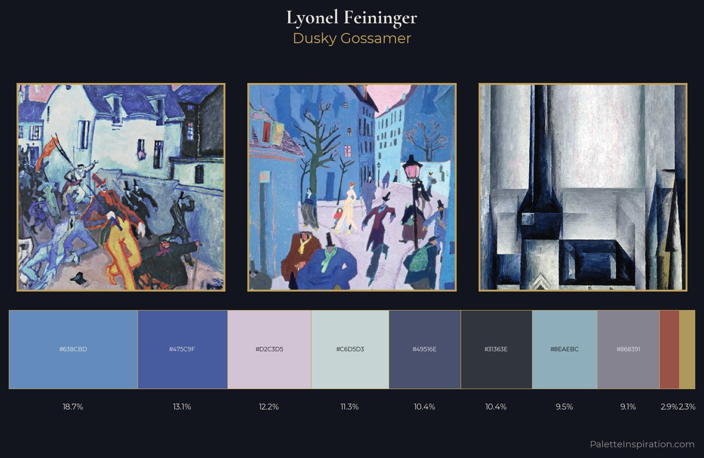Lyonel Feininger Palette 4 — Dusky Gossamer