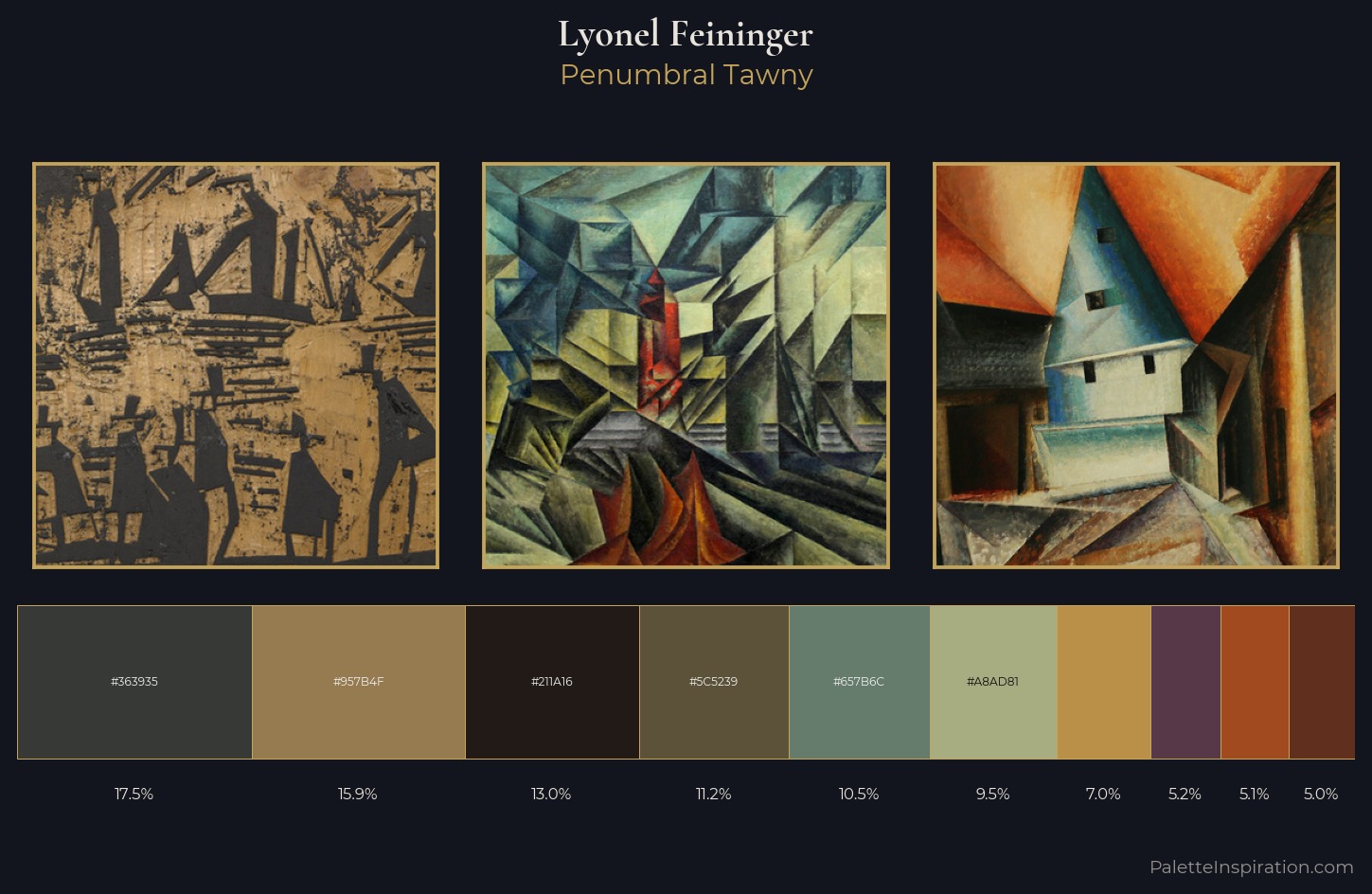 Lyonel Feininger Palette 6 — Penumbral Tawny