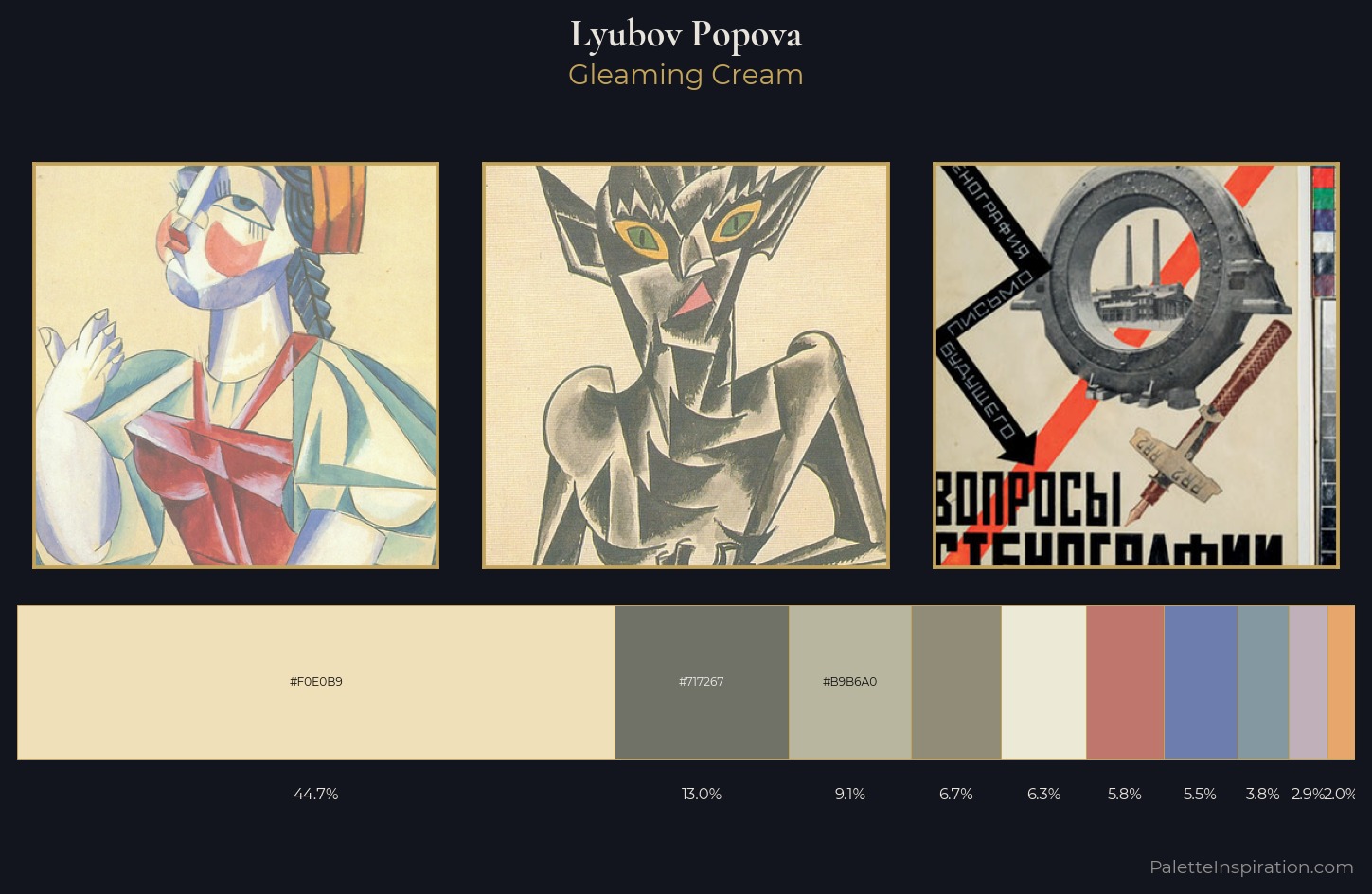 Lyubov Popova Palette 1 — Gleaming Cream