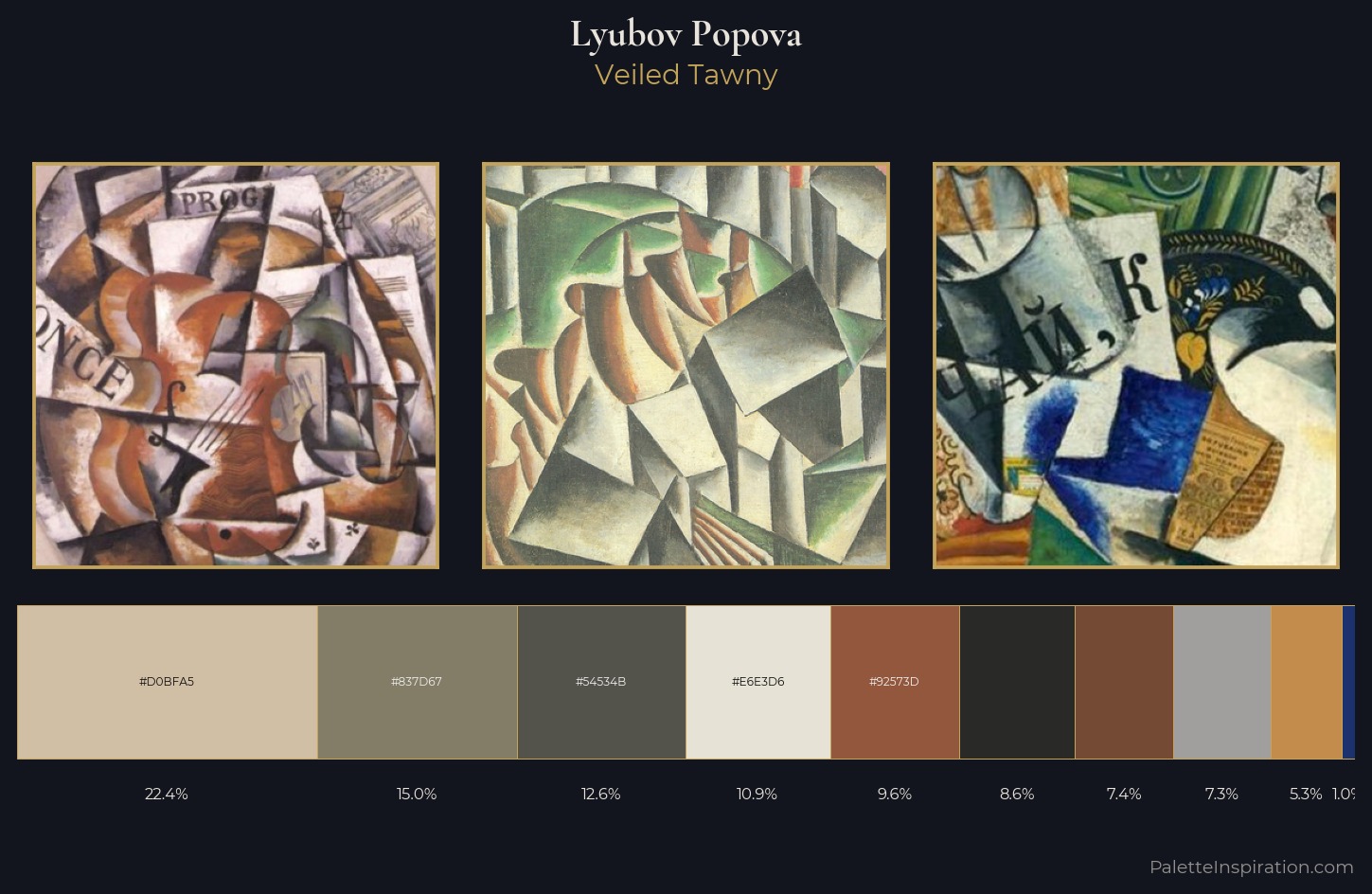 Lyubov Popova Palette 3 — Veiled Tawny