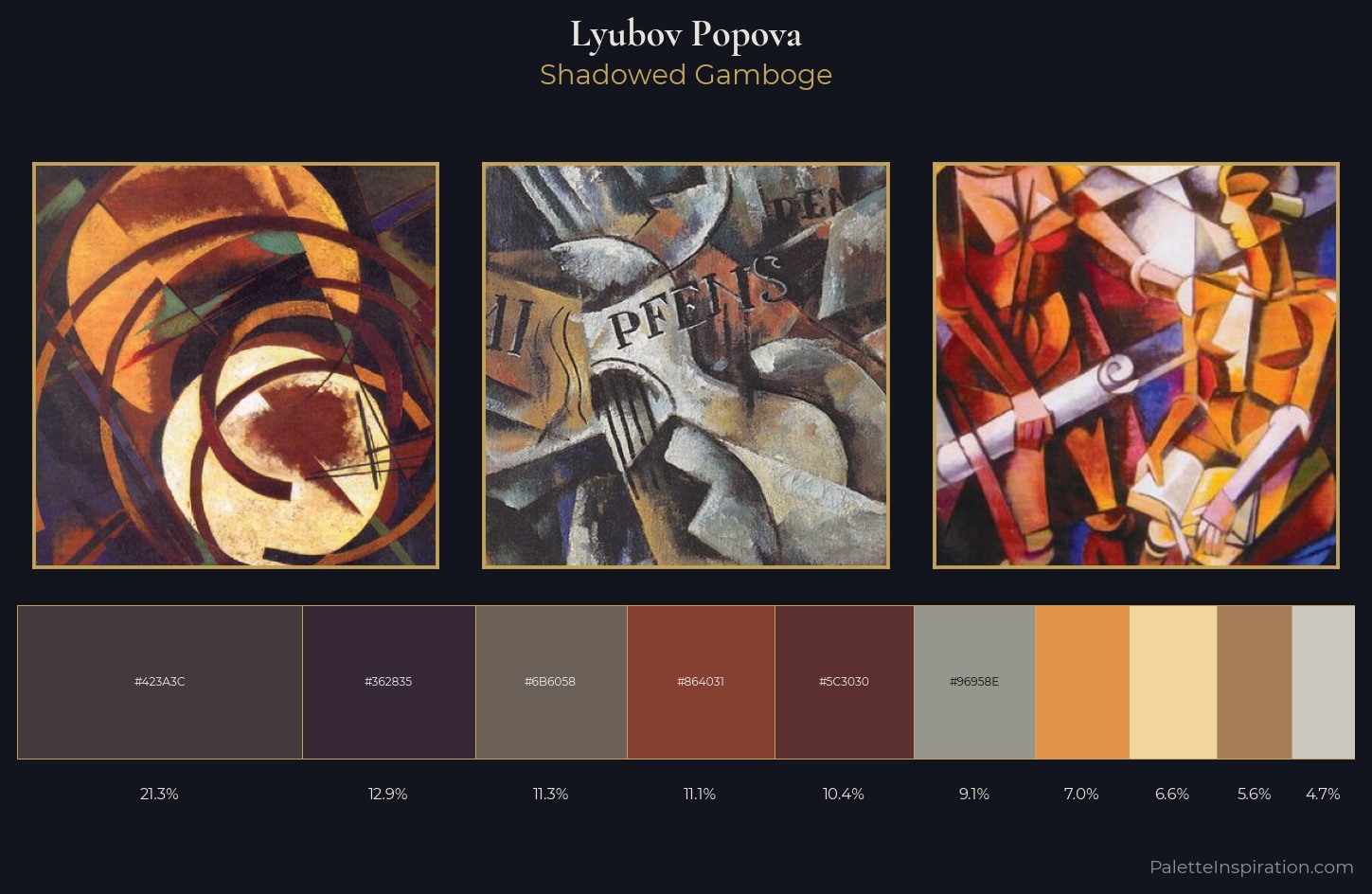 Lyubov Popova Palette 4 — Shadowed Gamboge