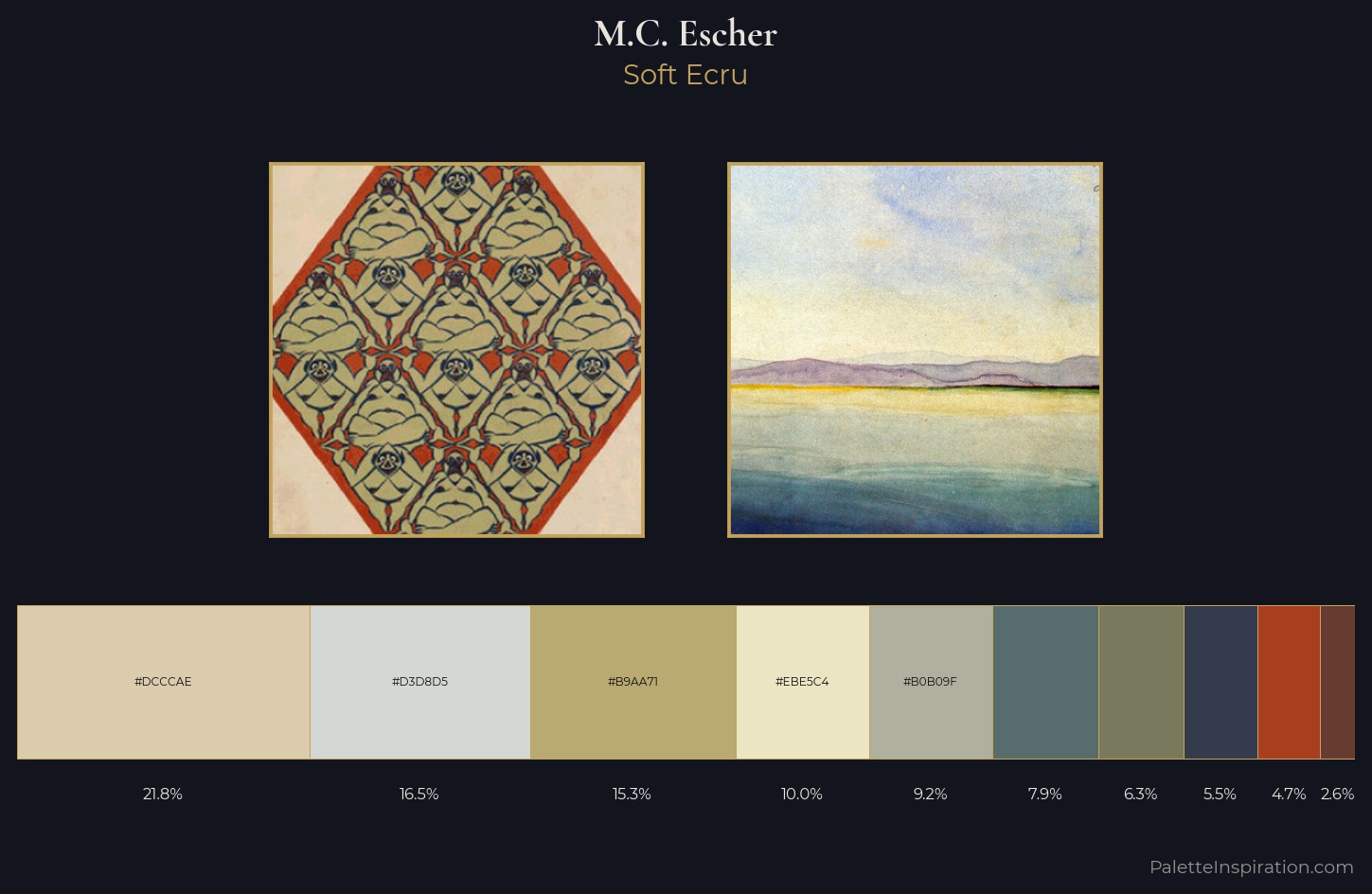 M.C. Escher Palette 1 — Soft Ecru