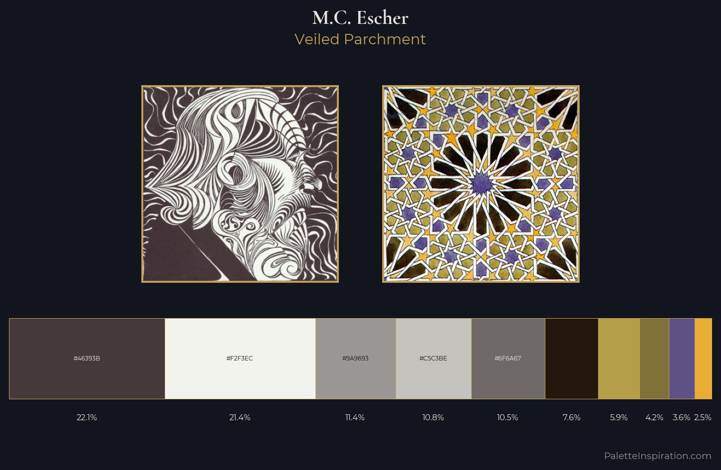 M.C. Escher Palette 2 — Veiled Parchment