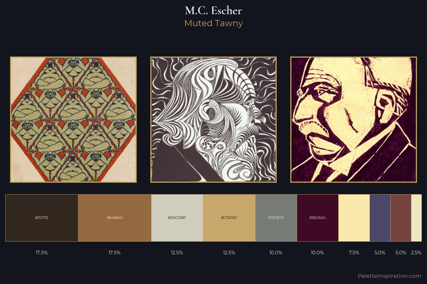 M.C. Escher Master Palette — Muted Tawny