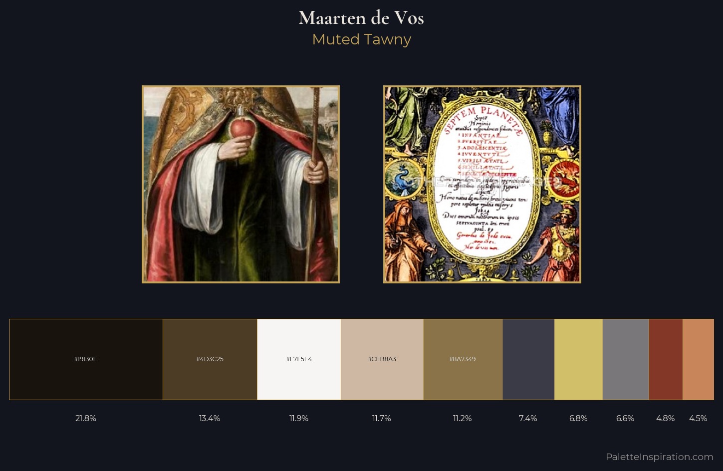 Maarten de Vos Palette 1 — Muted Tawny