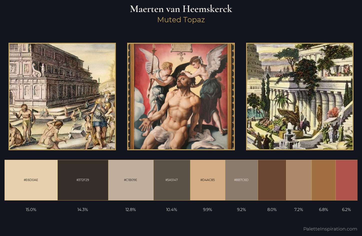 Maerten van Heemskerck Palette 3 — Muted Topaz