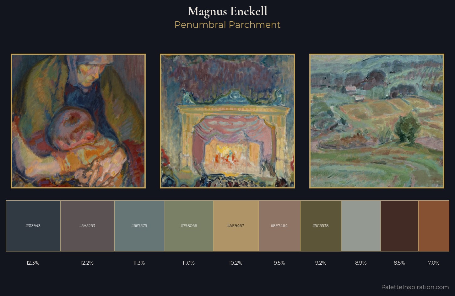 Magnus Enckell Palette 8 — Penumbral Parchment