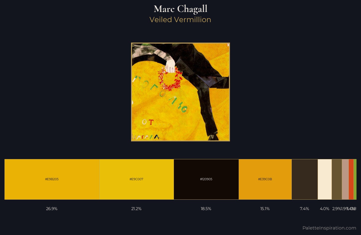 Marc Chagall Palette 2 — Veiled Vermillion