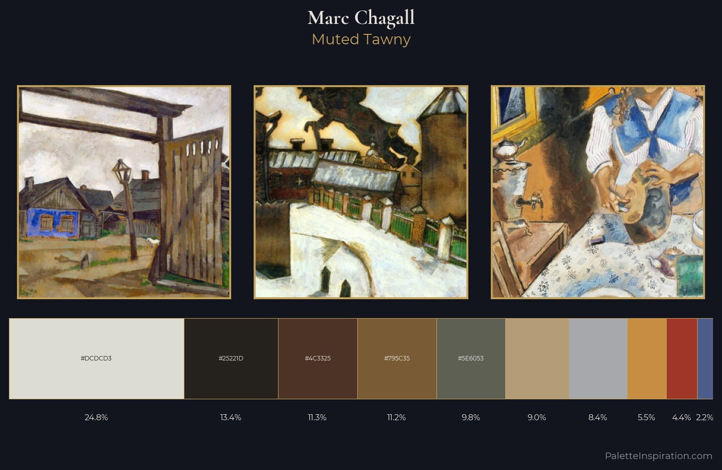 Marc Chagall Palette 6 — Muted Tawny