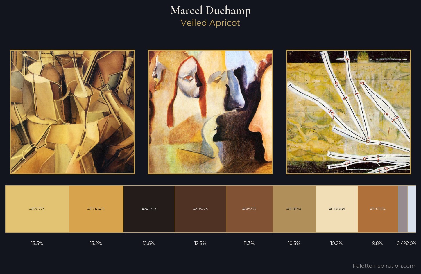 Marcel Duchamp Palette 3 — Veiled Apricot