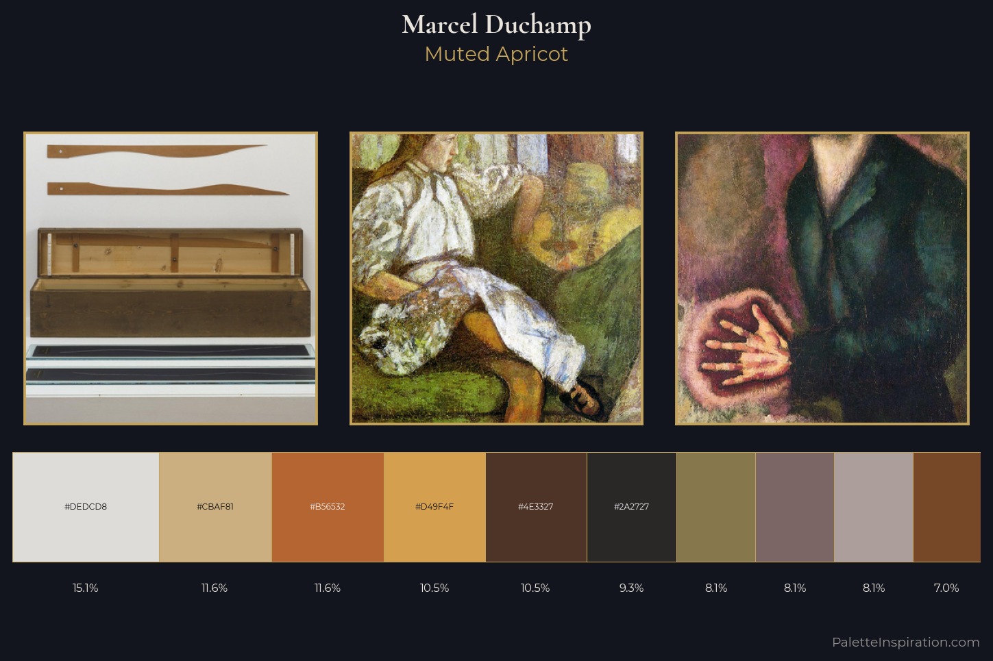 Marcel Duchamp Master Palette — Muted Apricot