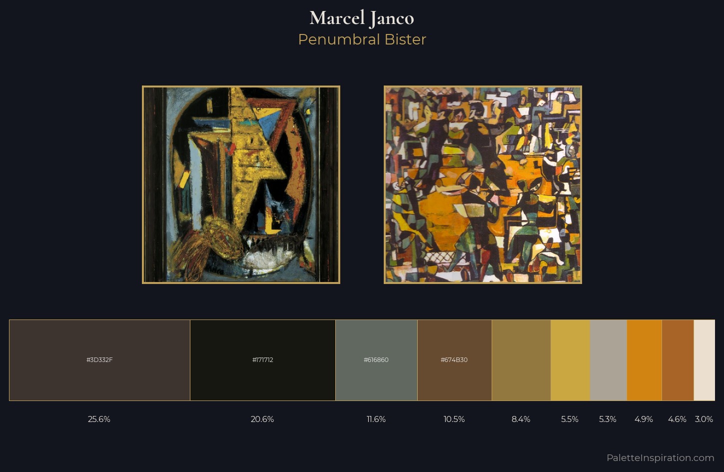 Marcel Janco Palette 2 — Penumbral Bister
