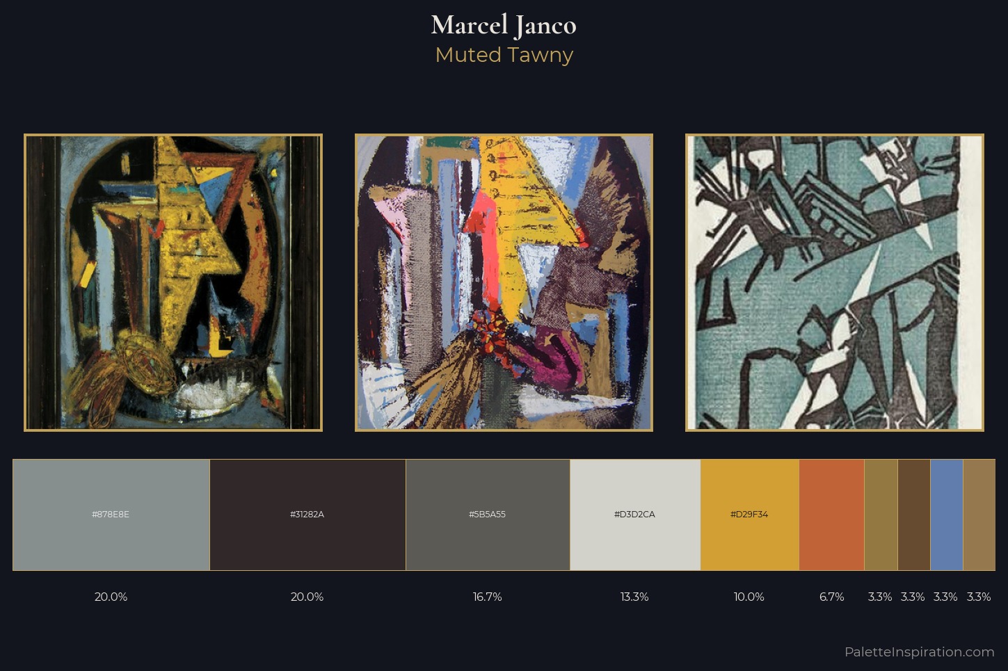Marcel Janco Master Palette — Muted Tawny
