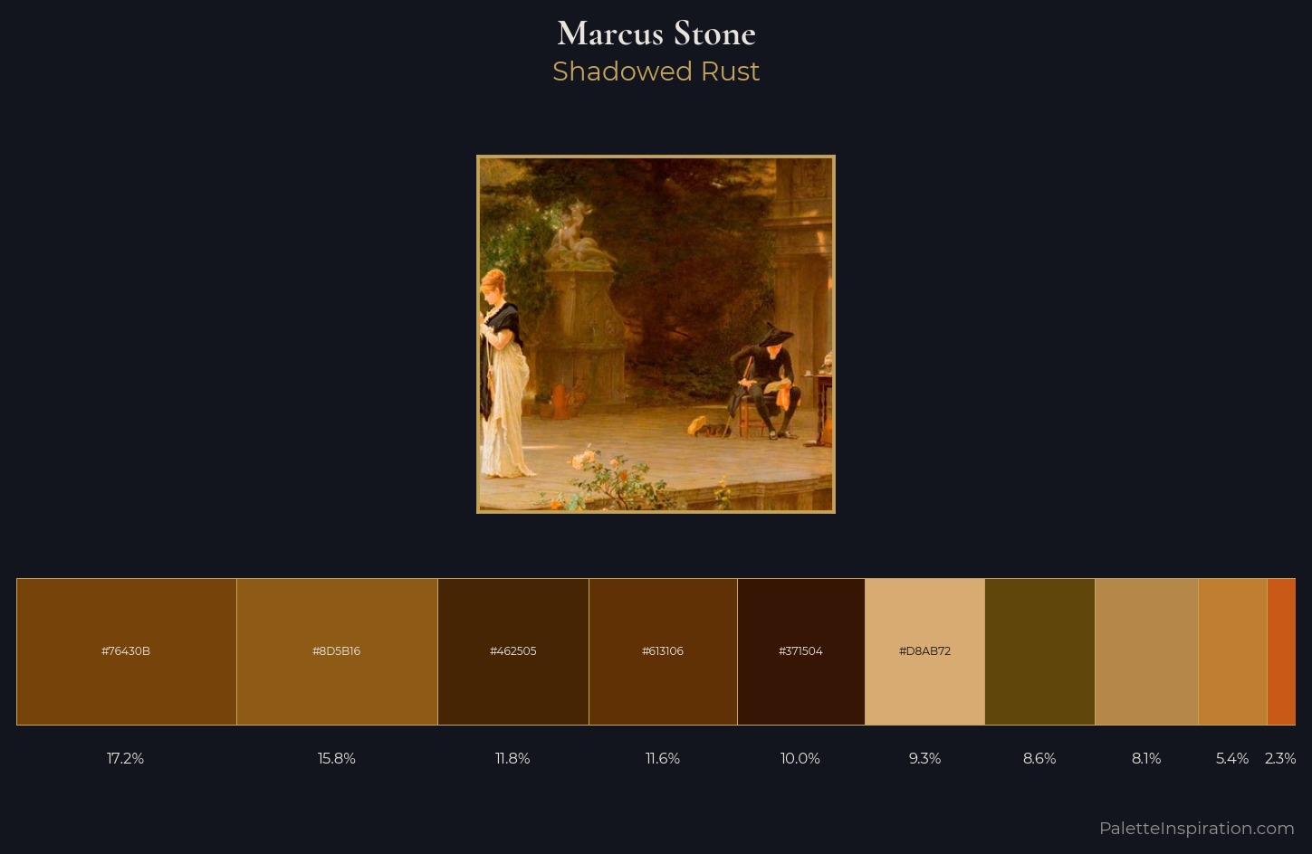 Marcus Stone Palette 4 — Shadowed Rust