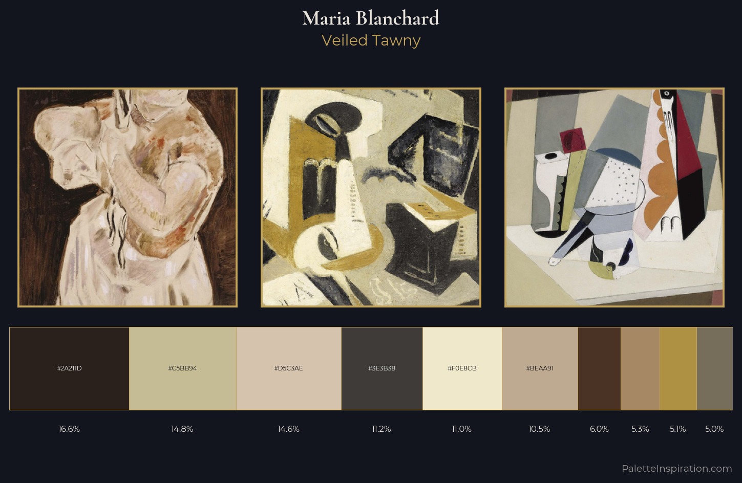 Maria Blanchard Palette 1 — Veiled Tawny