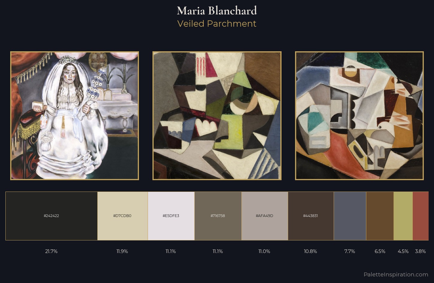 Maria Blanchard Palette 3 — Veiled Parchment