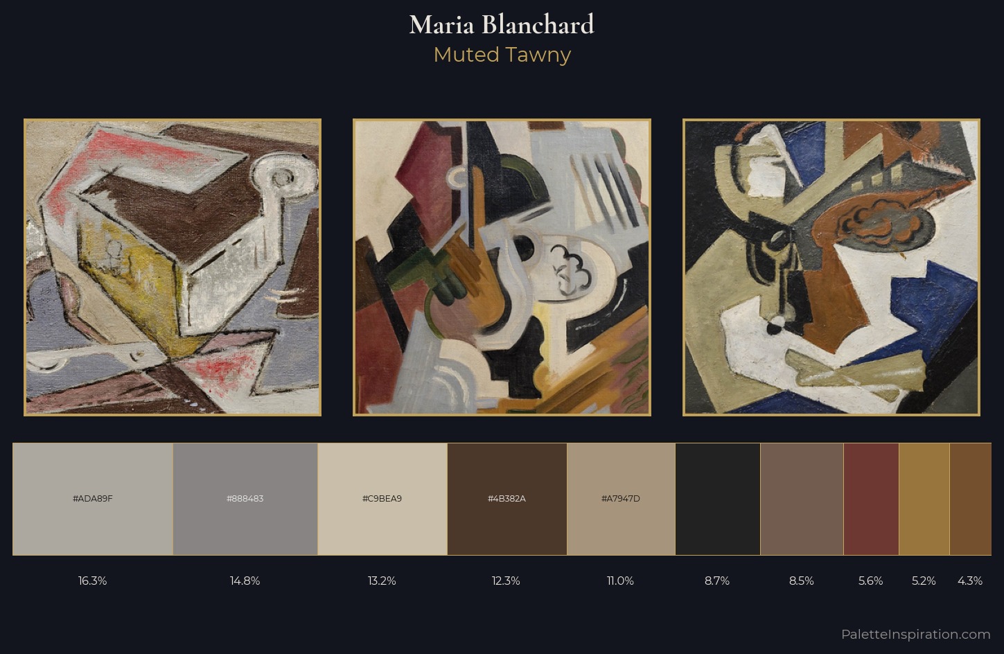 Maria Blanchard Palette 6 — Muted Tawny