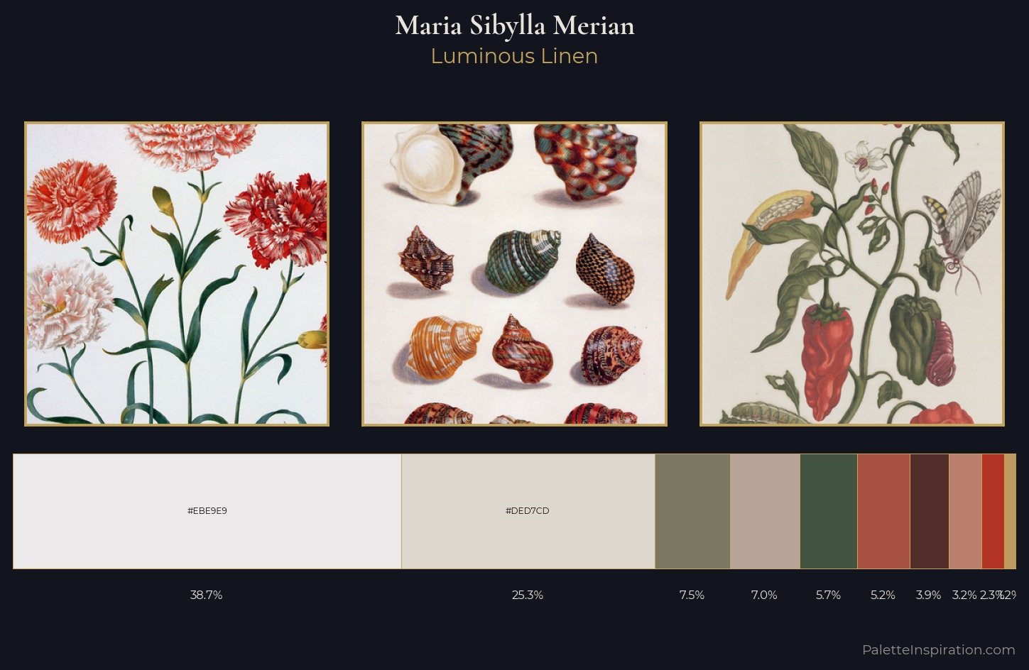 Maria Sibylla Merian Palette 3 — Luminous Linen