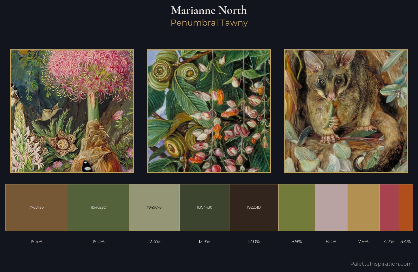 Marianne North Palette 10 — Penumbral Tawny