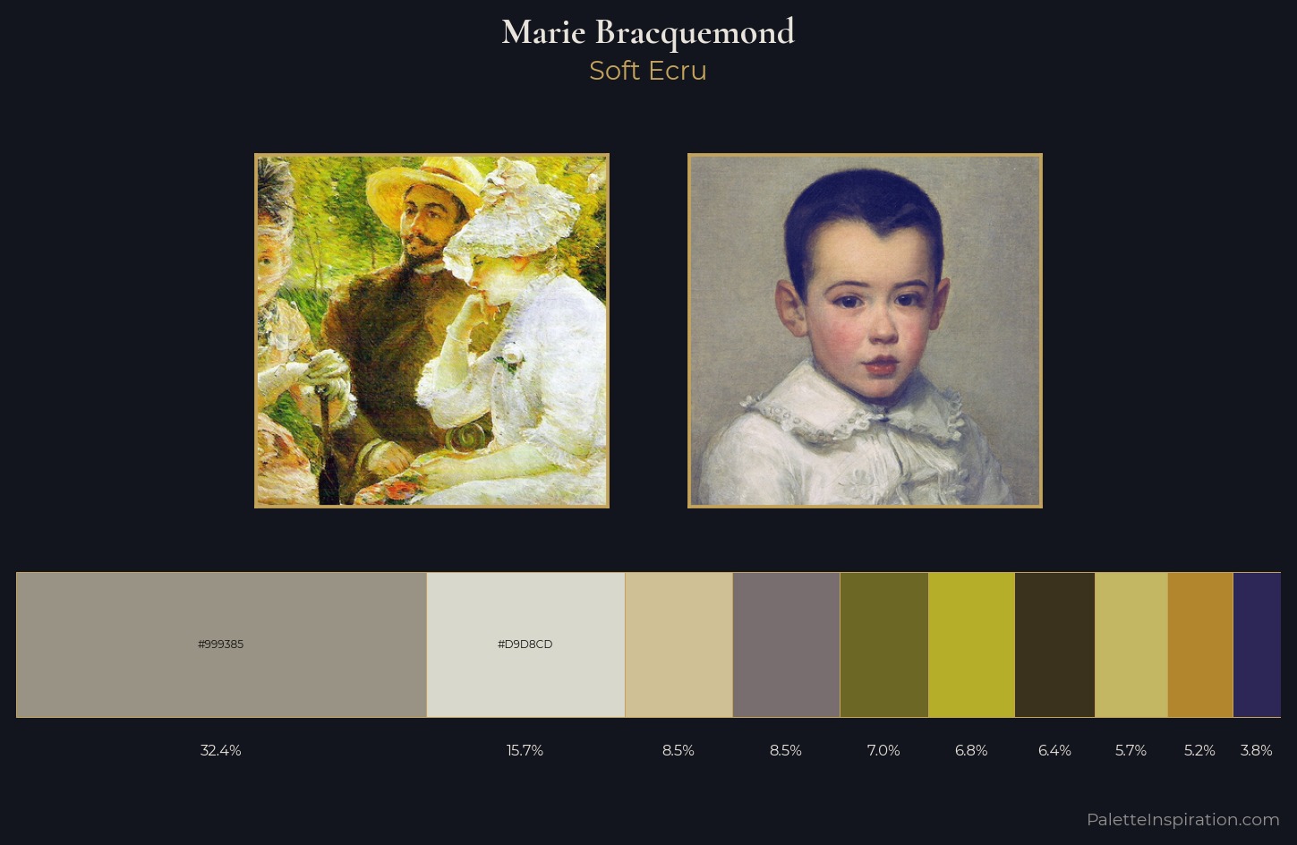 Marie Bracquemond Palette 2 — Soft Ecru