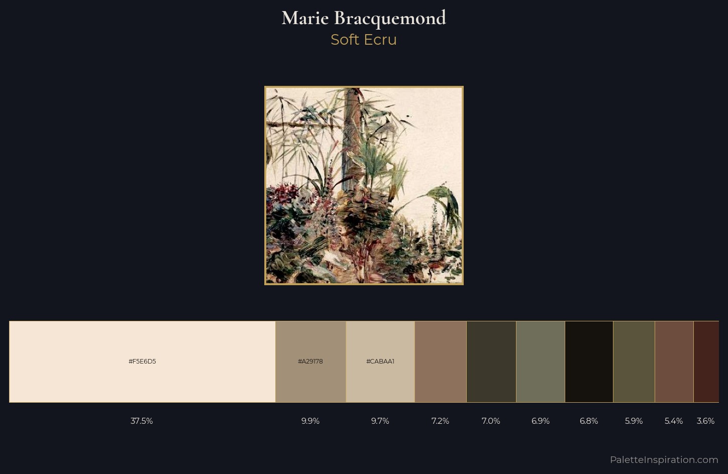 Marie Bracquemond Palette 4 — Soft Ecru