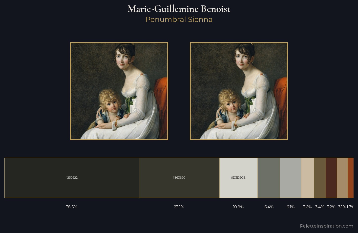 Marie-Guillemine Benoist Palette 2 — Penumbral Sienna