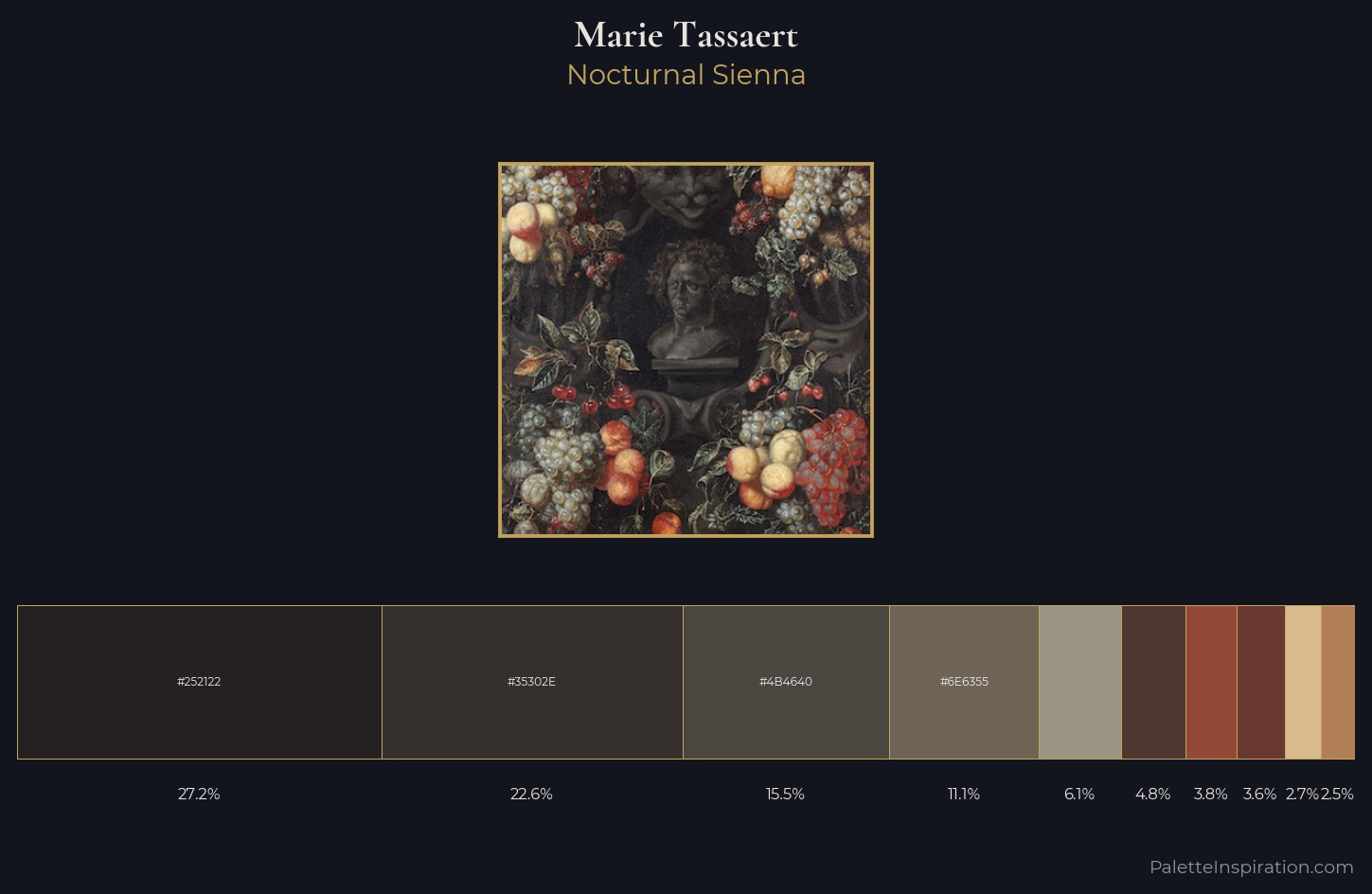 Marie Tassaert Palette 1 — Nocturnal Sienna