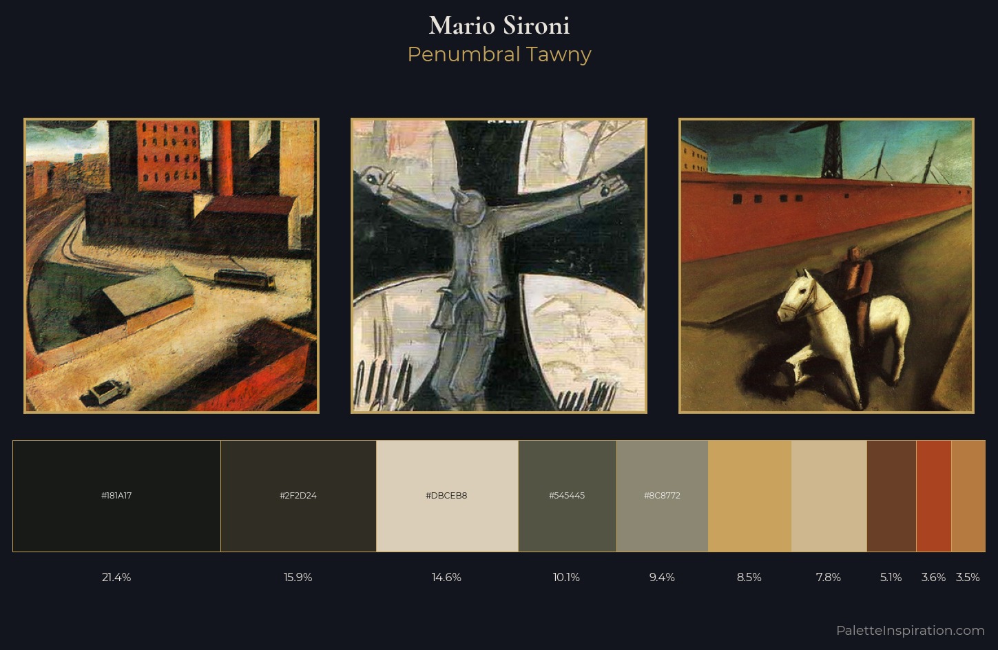 Mario Sironi Palette 2 — Penumbral Tawny