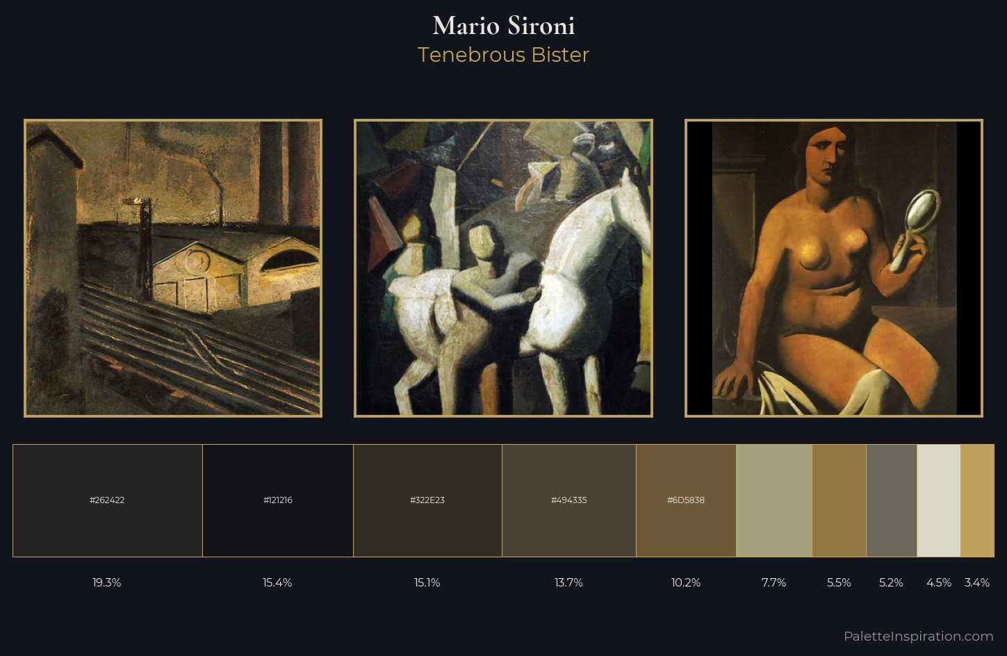 Mario Sironi Palette 3 — Tenebrous Bister