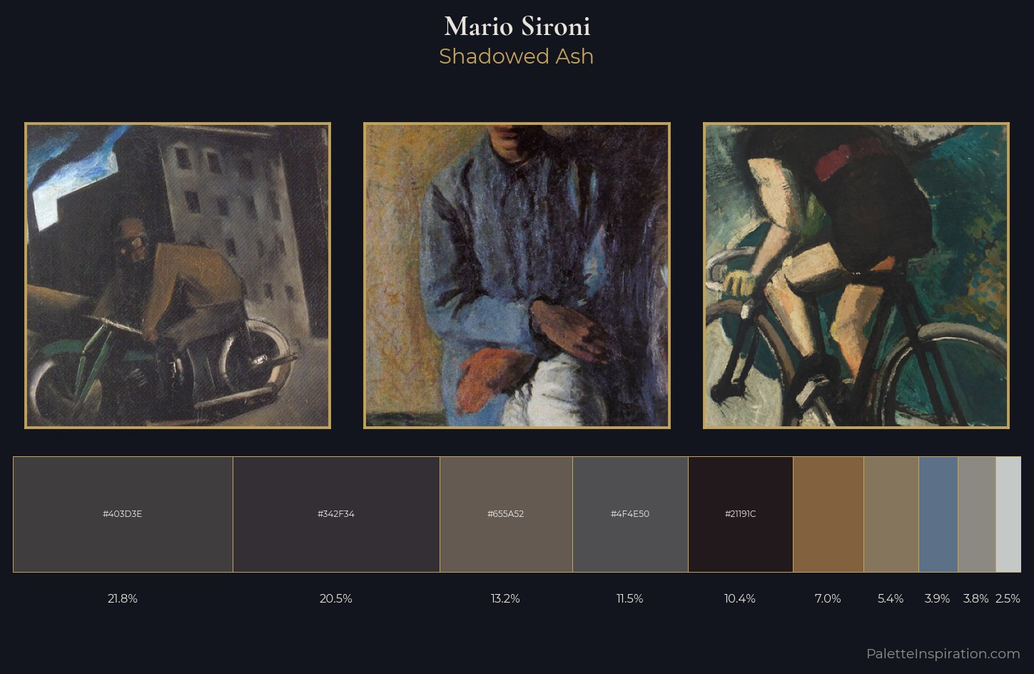 Mario Sironi Palette 4 — Shadowed Ash