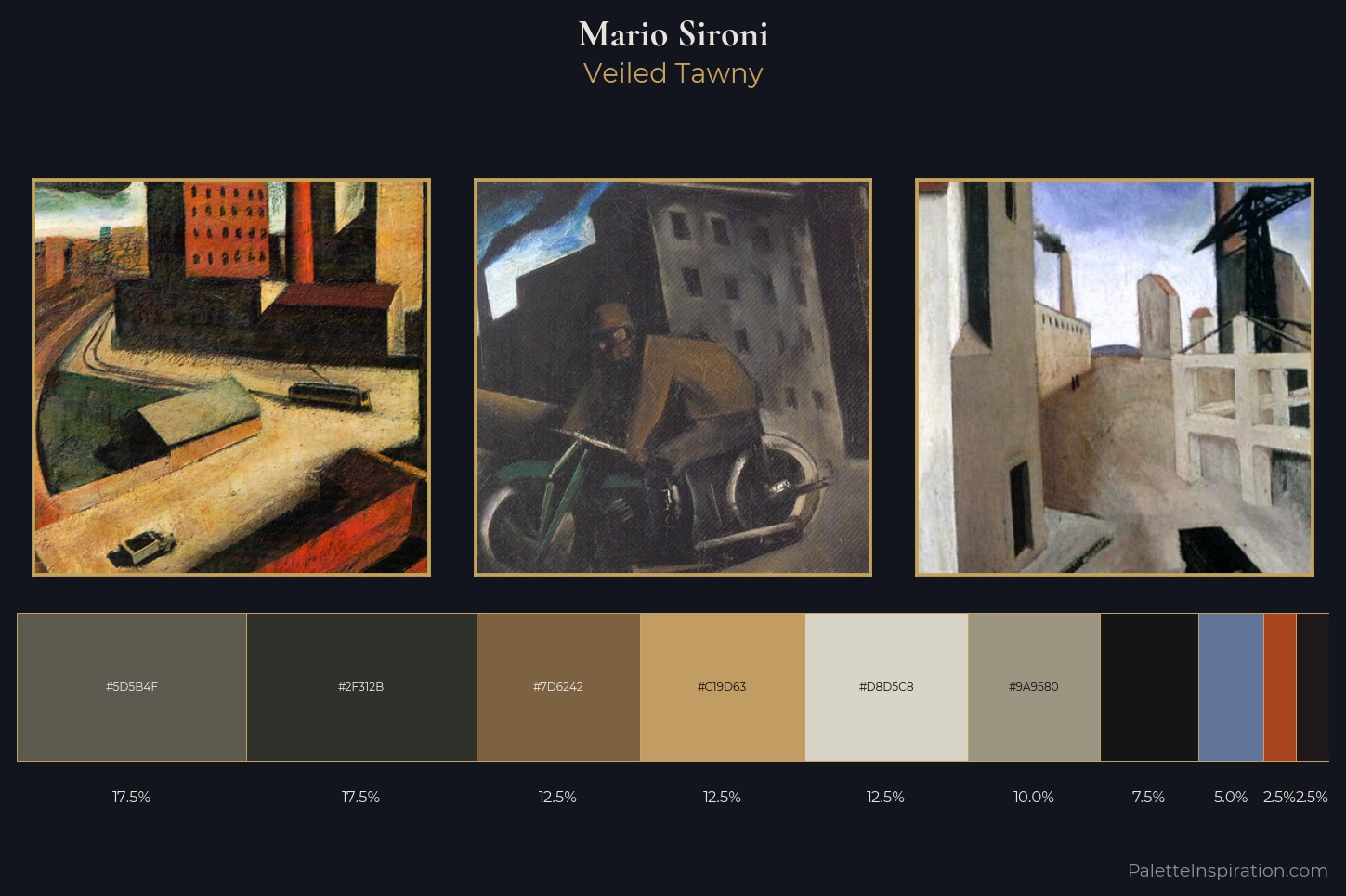 Mario Sironi Master Palette — Veiled Tawny