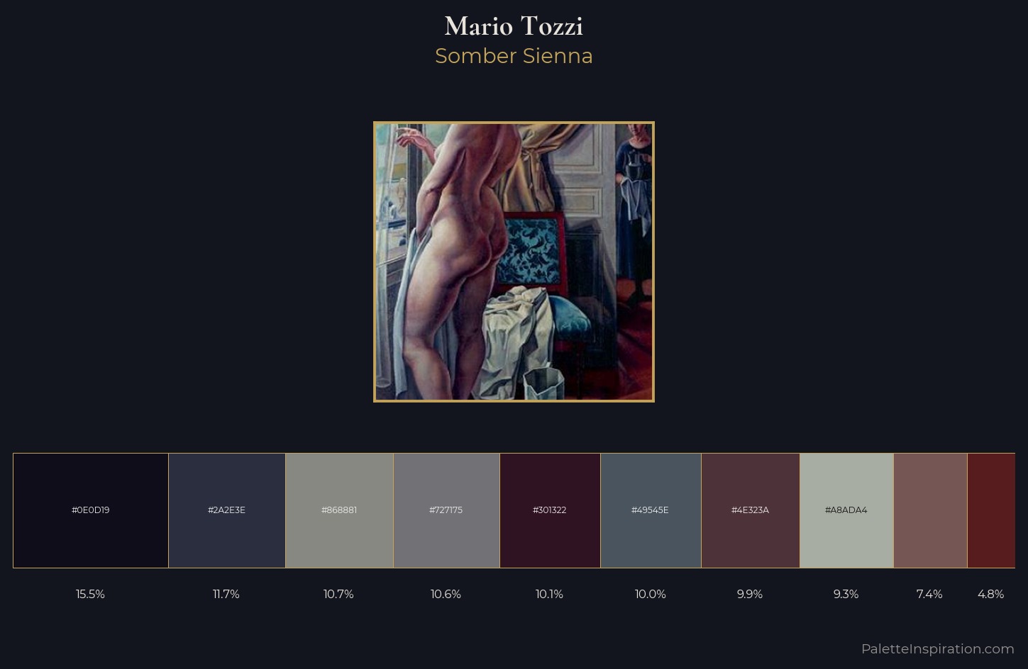 Mario Tozzi Palette 5 — Somber Sienna