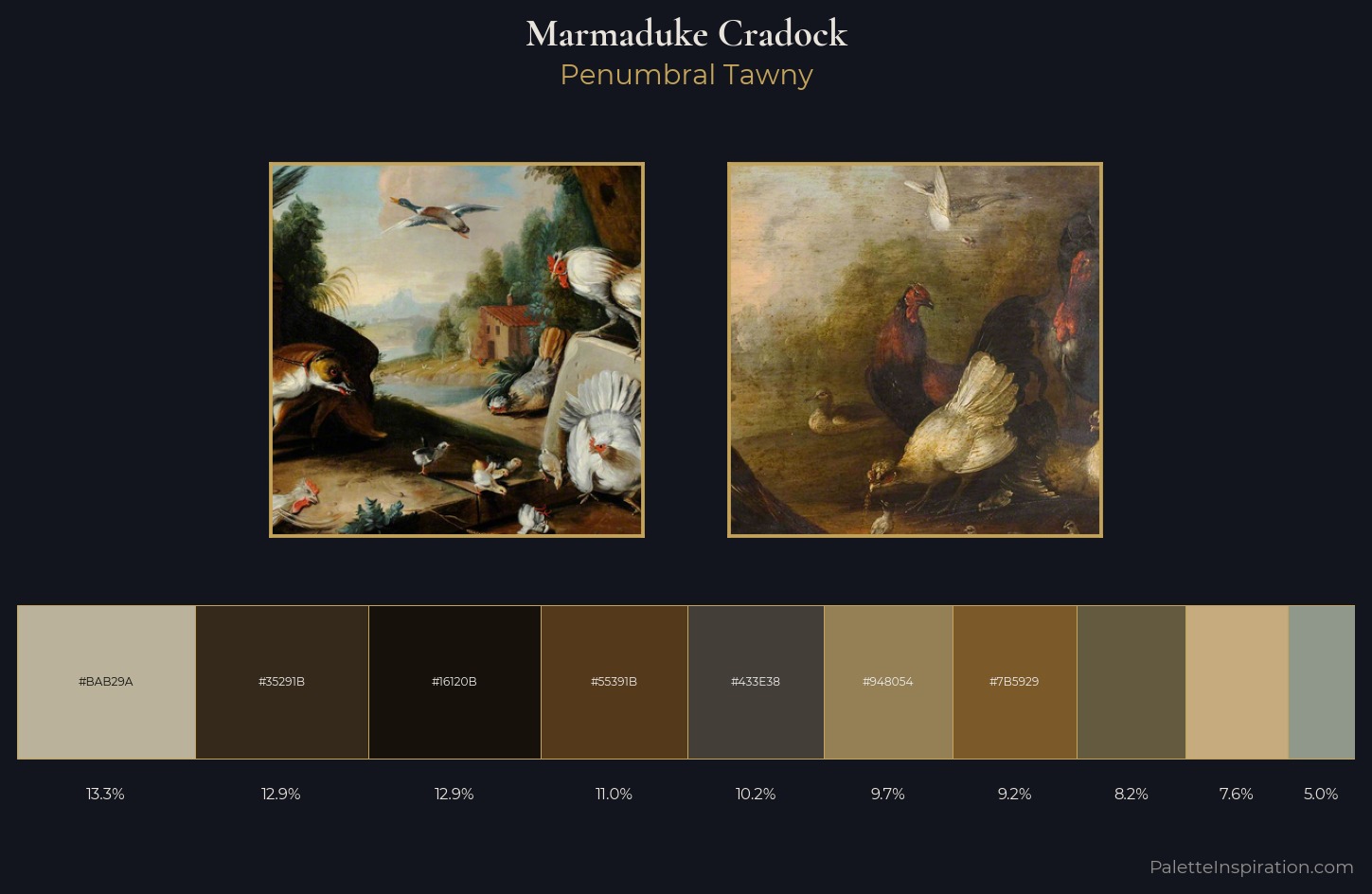 Marmaduke Cradock Palette 1 — Penumbral Tawny