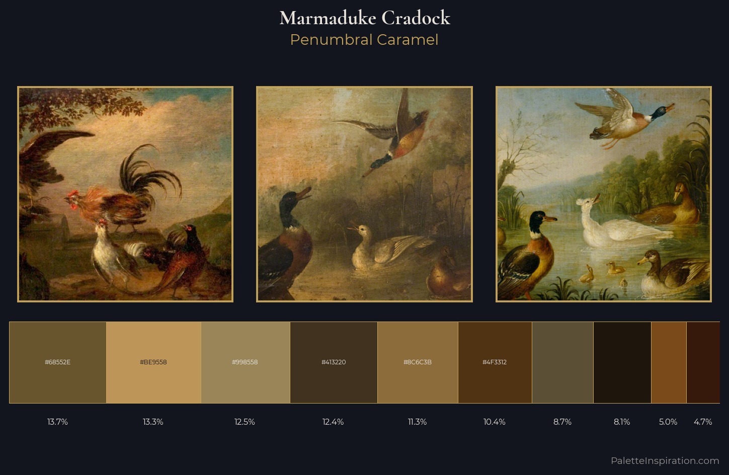 Marmaduke Cradock Palette 5 — Penumbral Caramel
