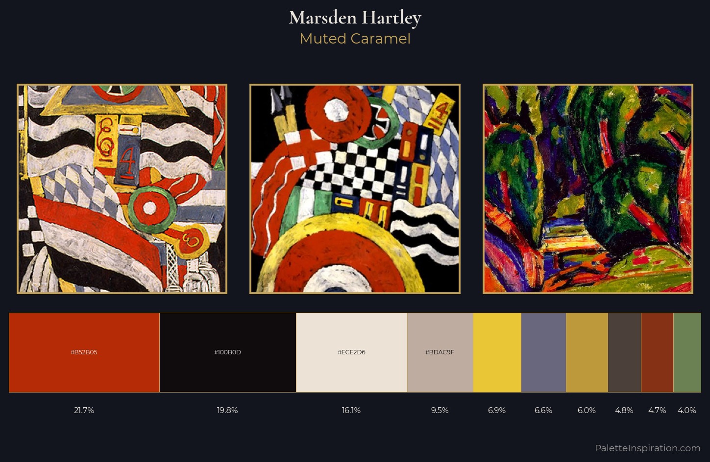 Marsden Hartley Palette 4 — Muted Caramel