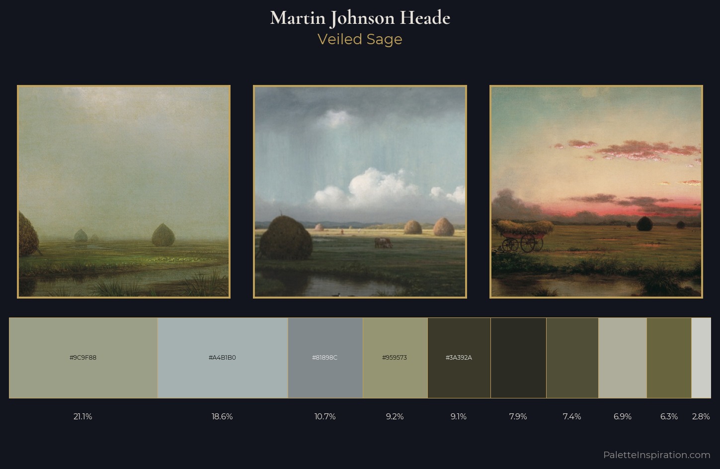 Martin Johnson Heade Palette 2 — Veiled Sage