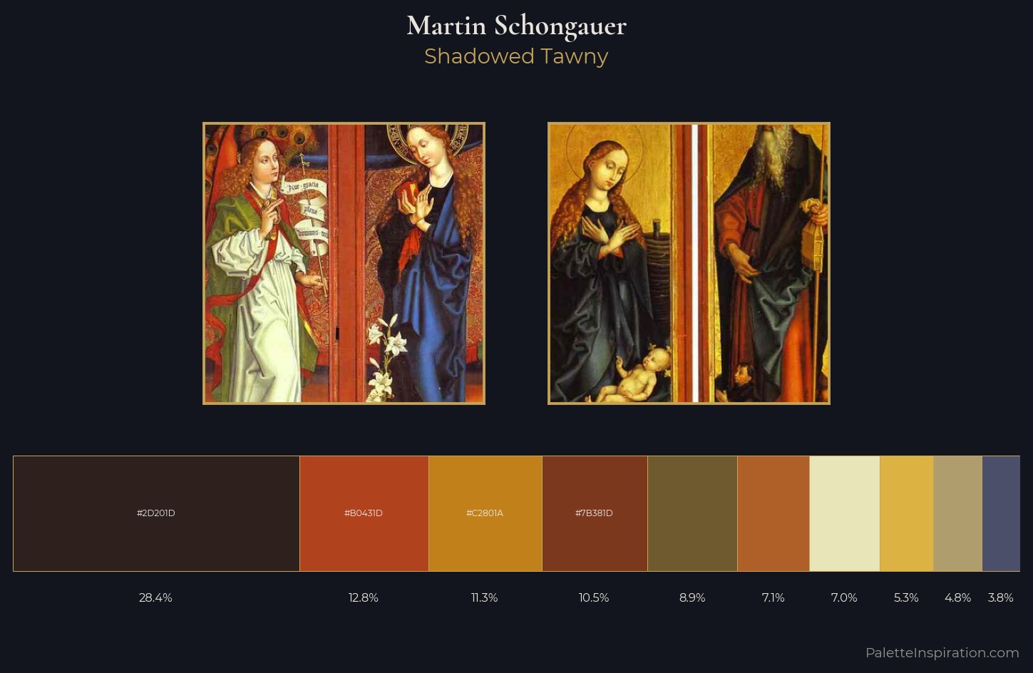 Martin Schongauer Palette 3 — Shadowed Tawny